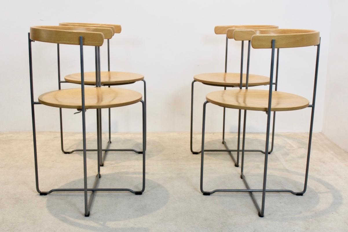 German Set of Foldable Sóley Chairs by Valdimar Harðarson for Kusch+Co.