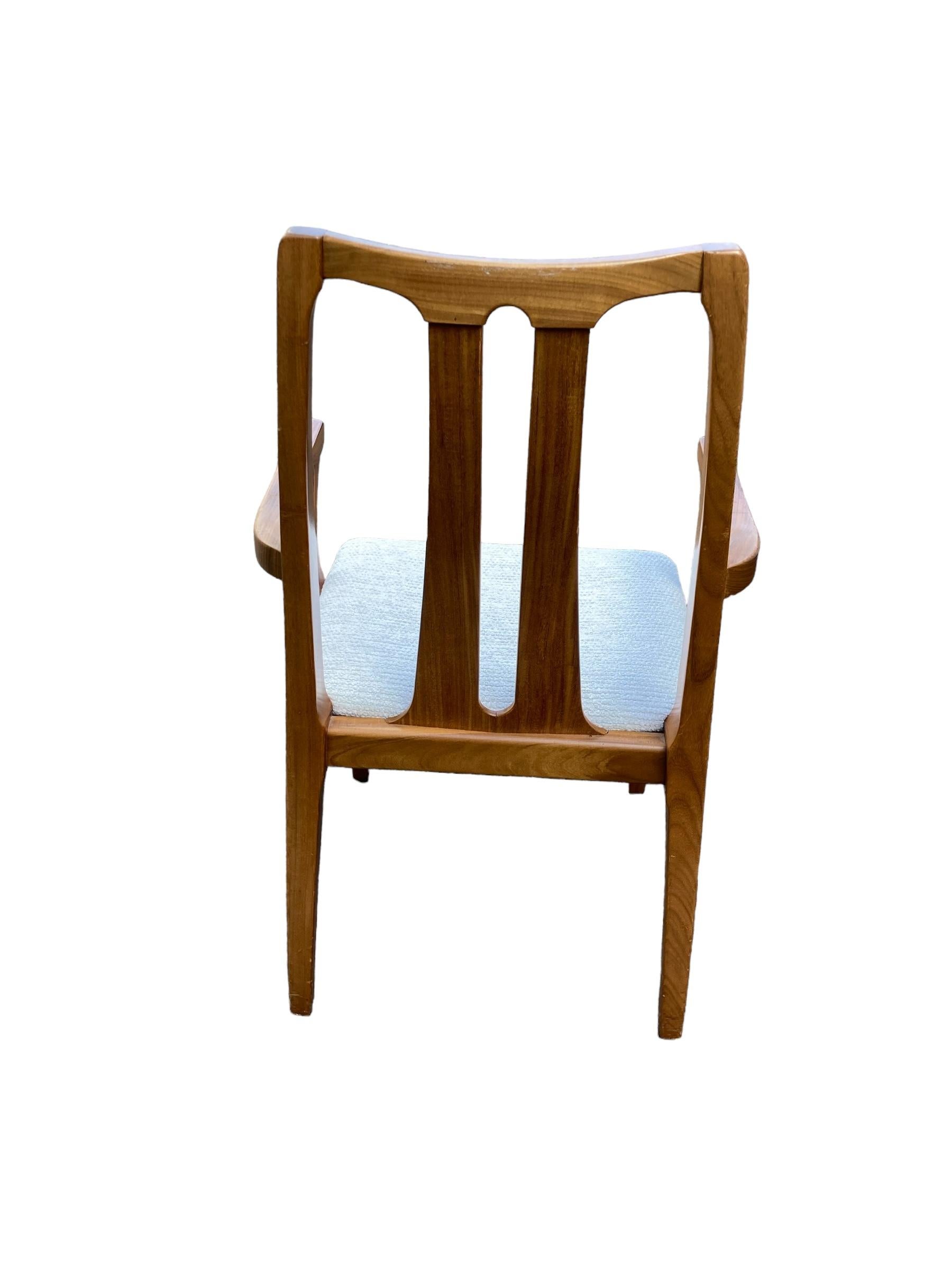 British Set of For Mid Century Teak Nathan Dining Chairs with two carvers For Sale