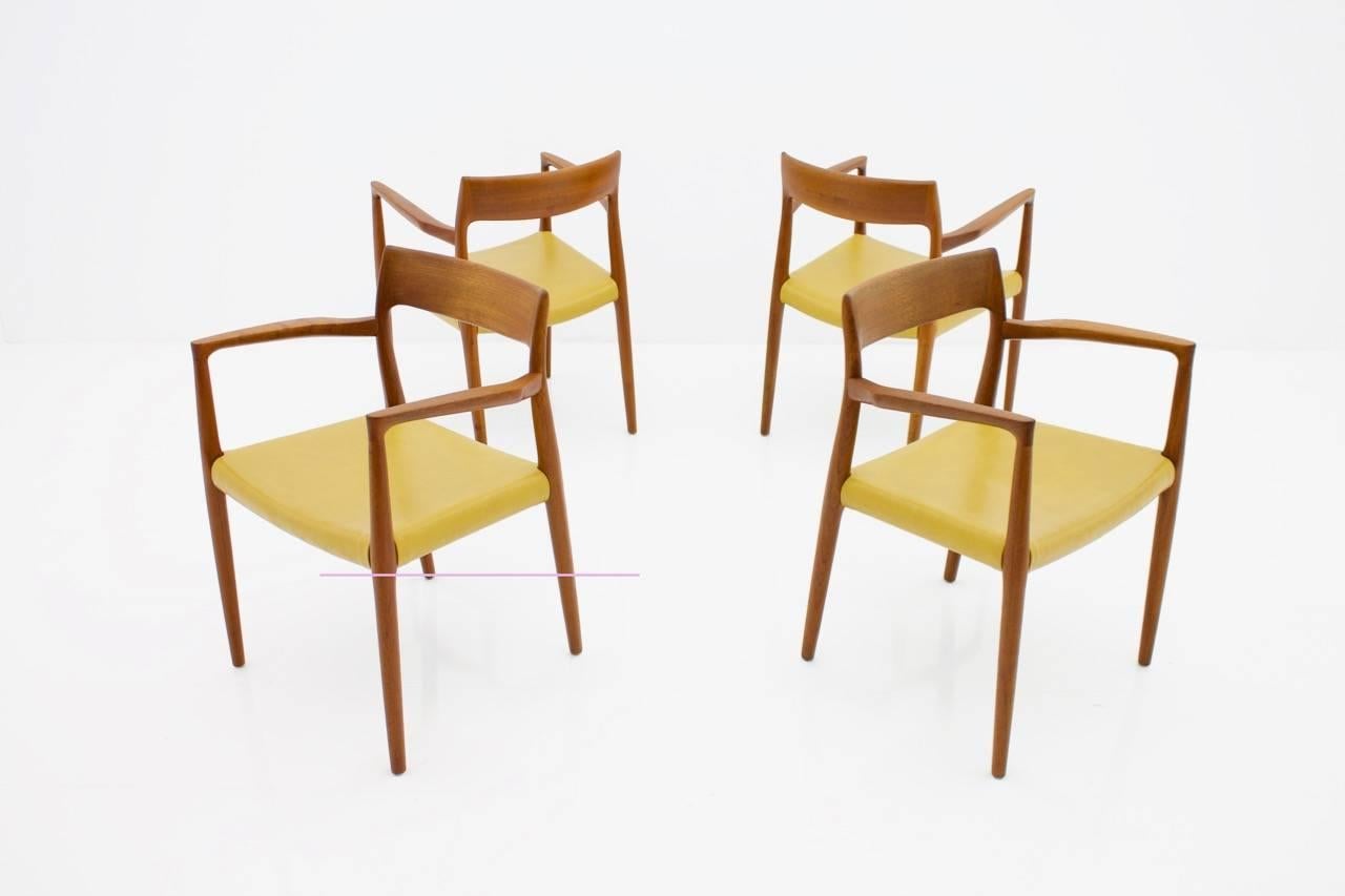 Mid-20th Century Niels O. Møller Teak Armchairs Model 57 Denmark 1960s For Sale