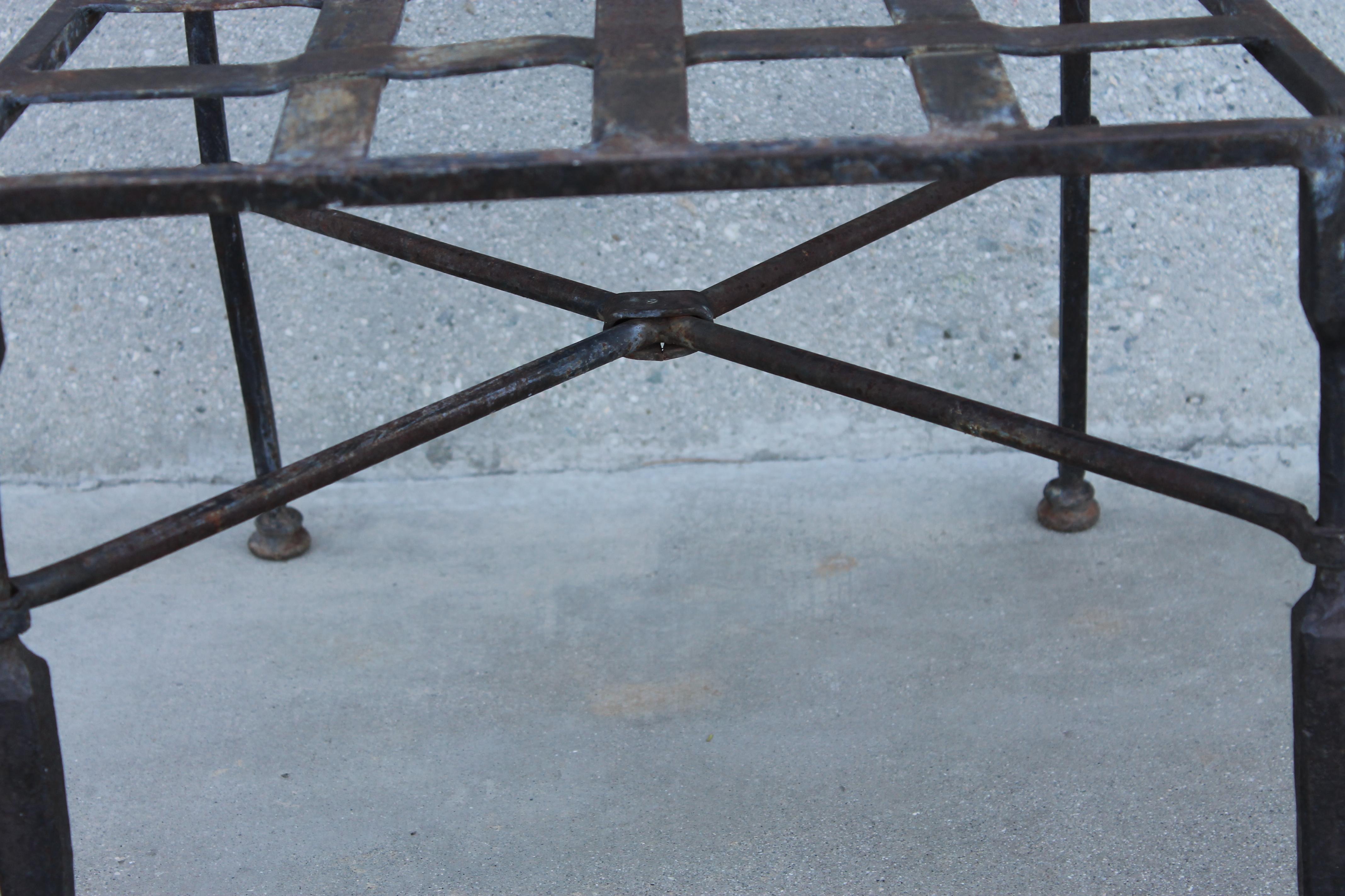 Set of Forged Iron Neoclassical Chairs 4