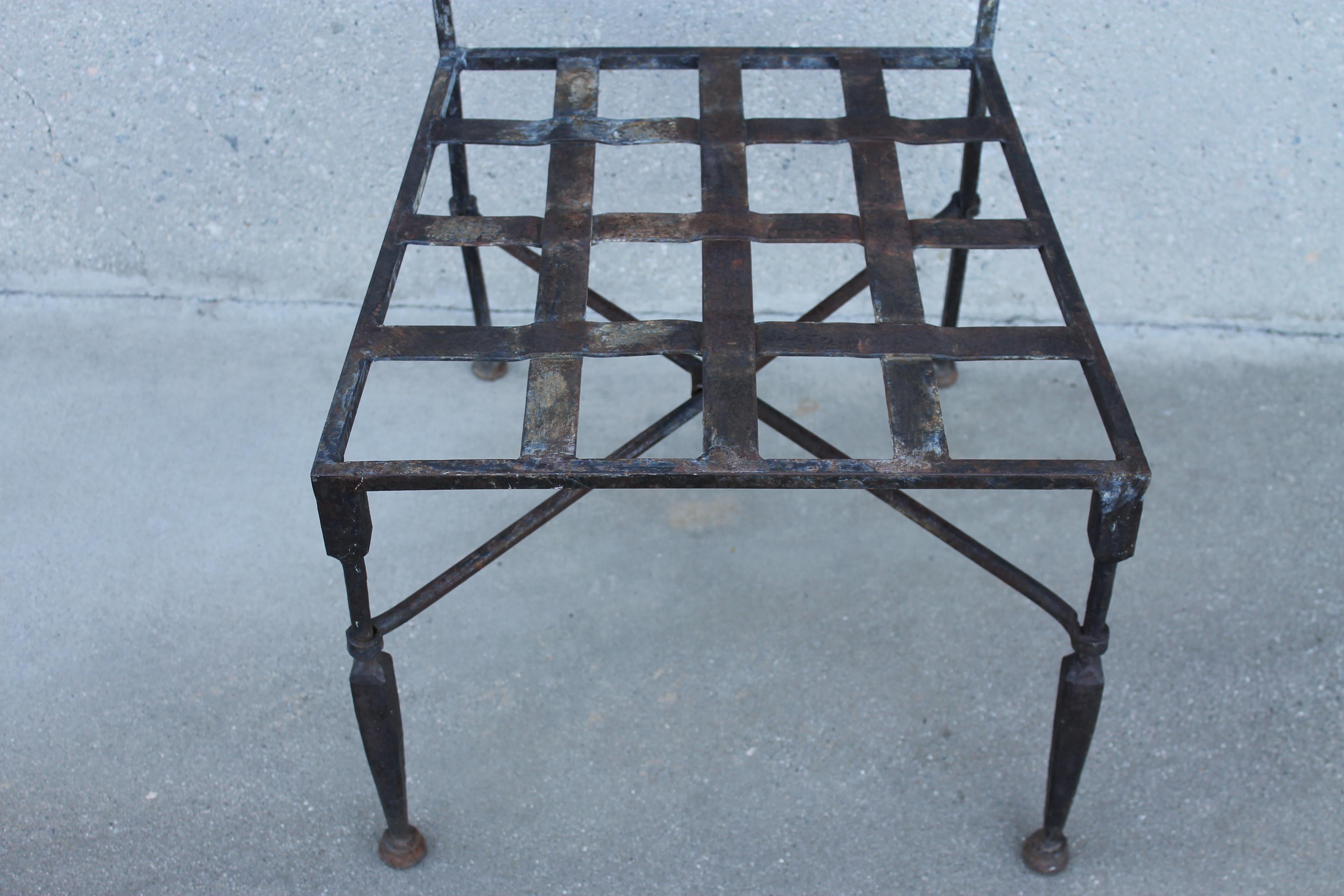 Set of Forged Iron Neoclassical Chairs 3