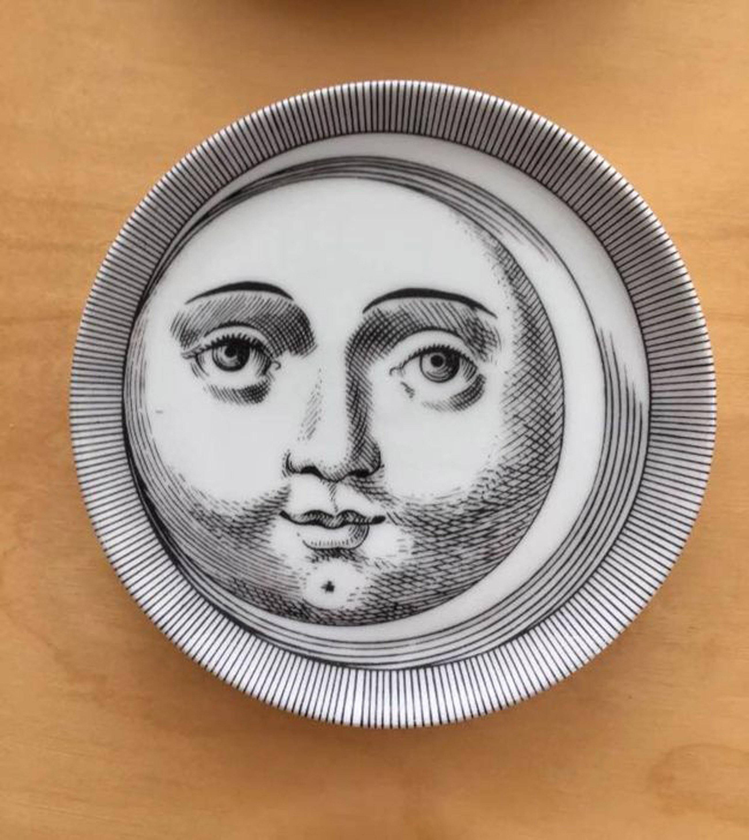 Italian Set of Fornasetti Atalier Soli E Lune, Sun & Moon Boxed Coaster Set
