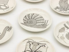 Set of Fornasetti Coasters, Snails