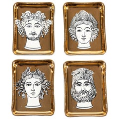 Set of Fornasetti “Four Seasons” Ceramic Trays