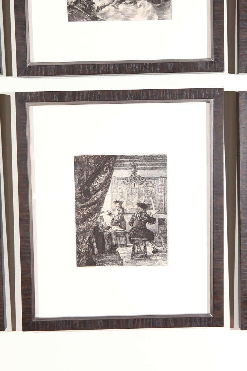 Set von reich gerahmten deutschen Kunstplatten-Stickern im Zustand „Gut“ im Angebot in Los Angeles, CA