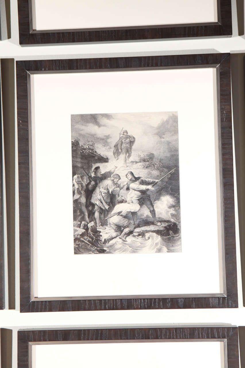 Late 19th Century Set of Forty Framed German Art Plate Engravings For Sale