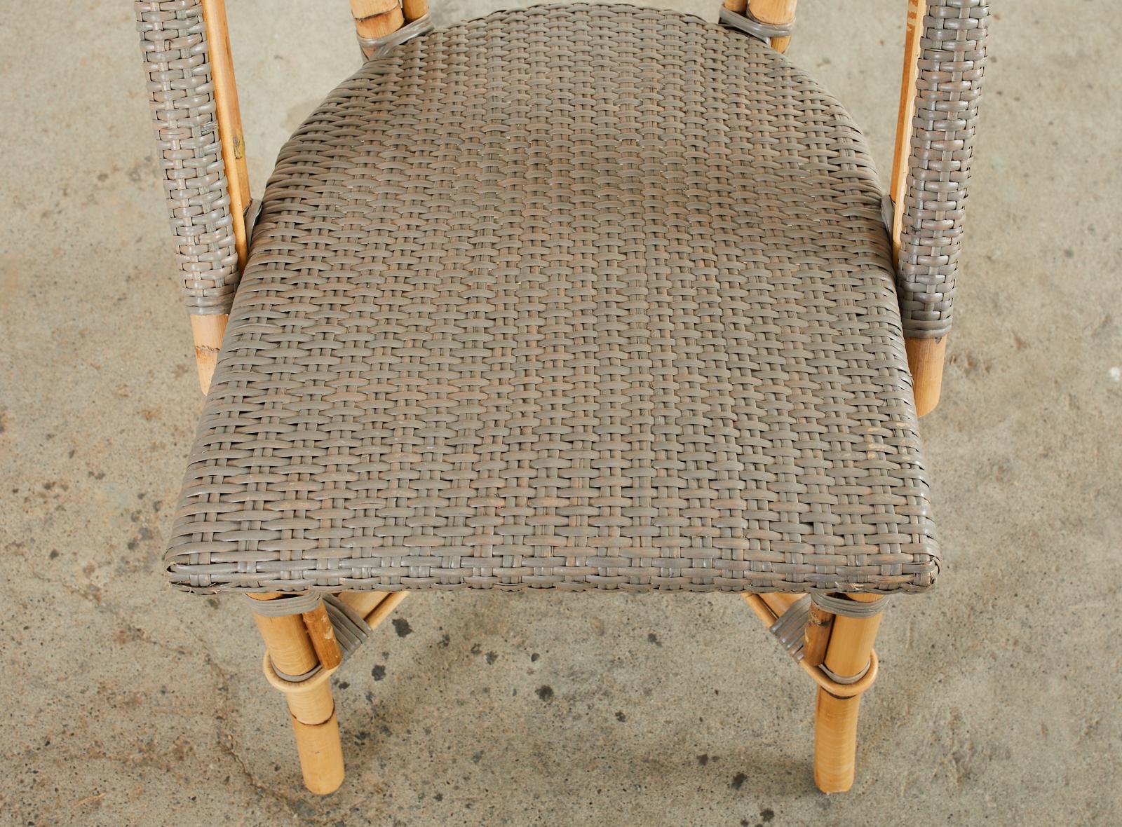 Set of Forty Serena and Lily Rattan Wicker Bistro Dining Chairs 9