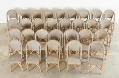 Set of Forty Serena and Lily Rattan Wicker Bistro Dining Chairs