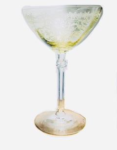 Set of Fostoria Crystal June Topaz Stemware