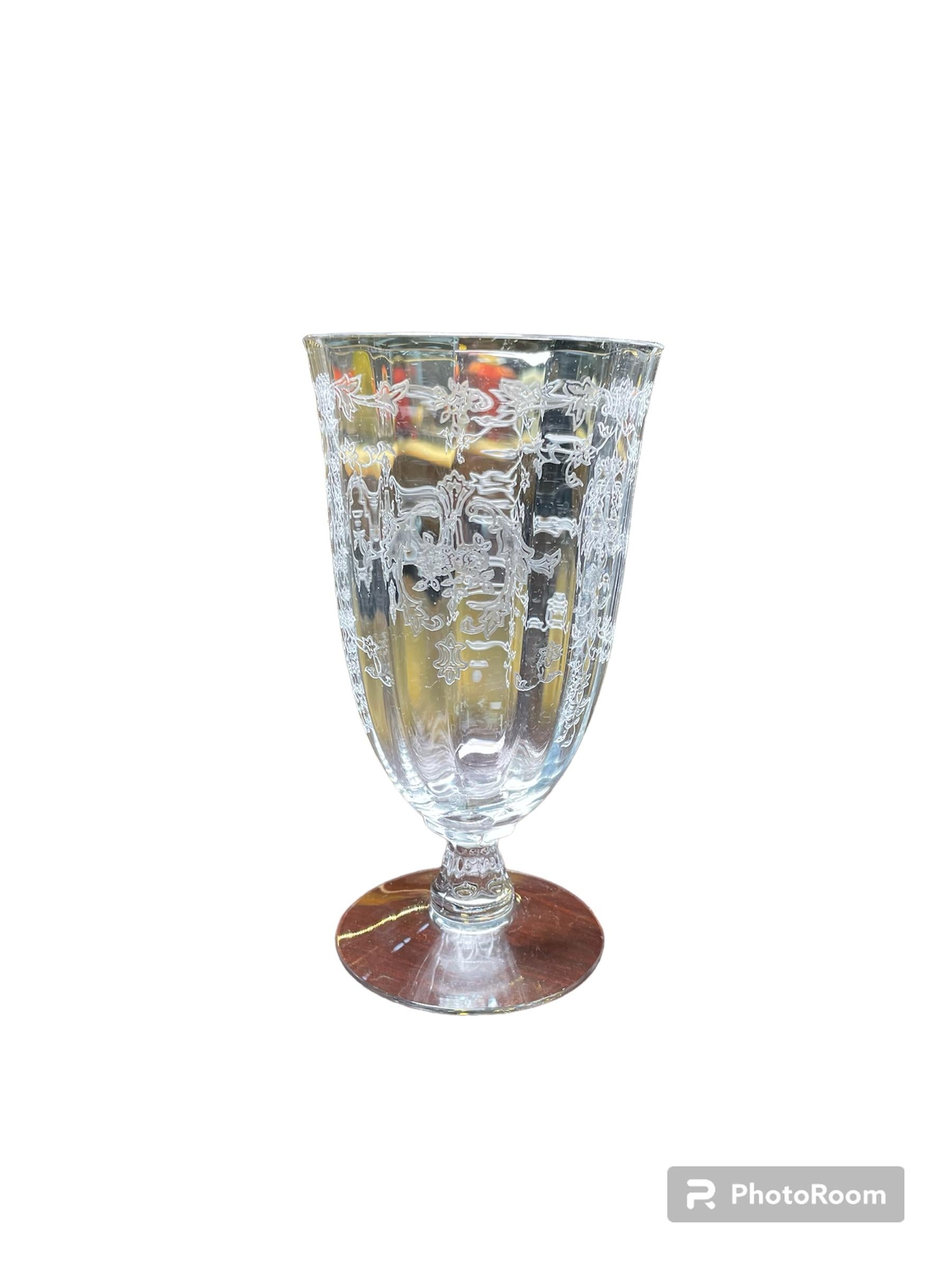 Victorian Set Of Fostoria Navarre Pattern Glass For Sale