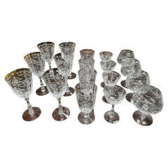 Antique Set Of Fostoria Navarre Pattern Glass