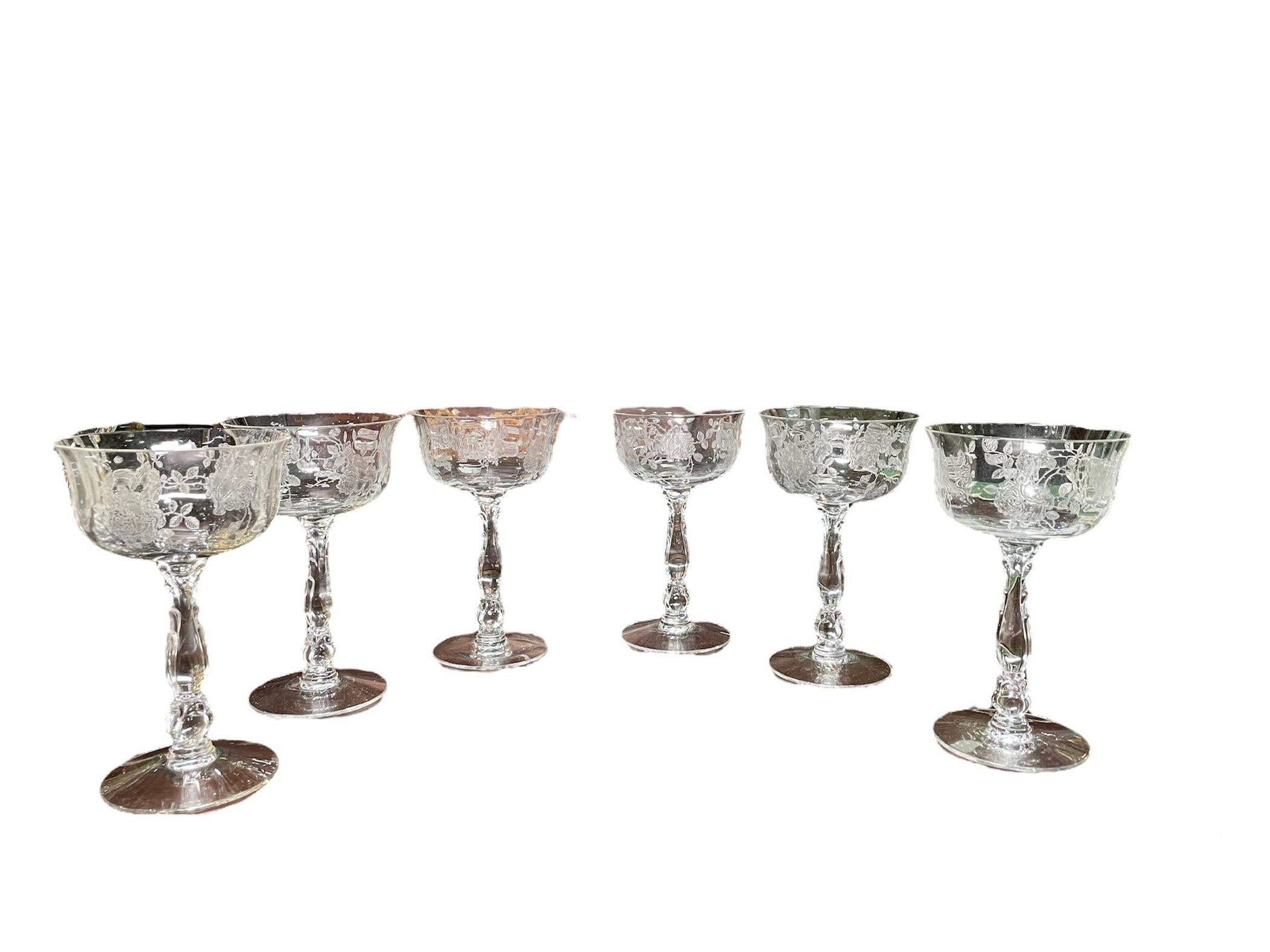 Set Of Fostoria Willowmare Pattern Glass For Sale 13