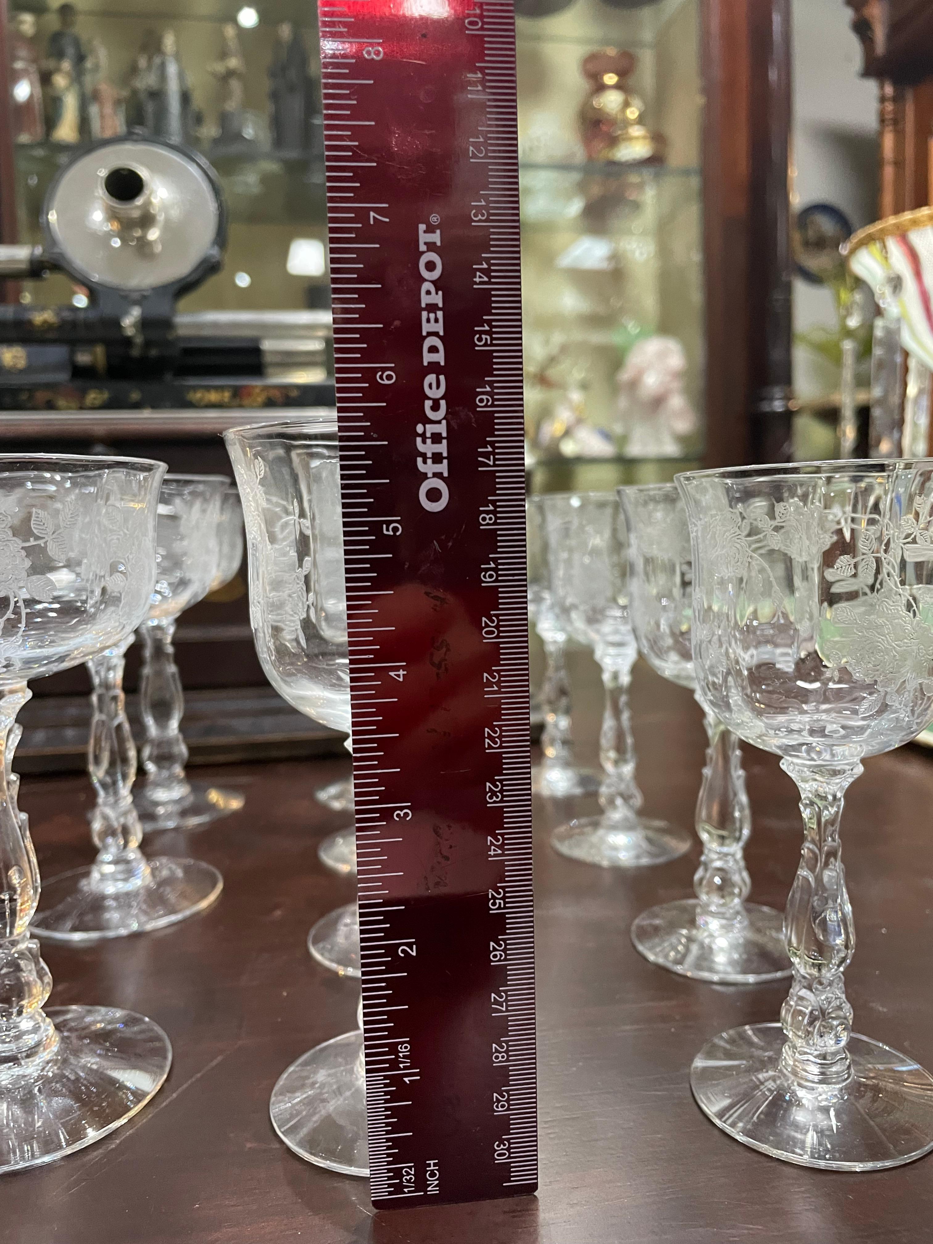 Set Of Fostoria Willowmare Pattern Glass For Sale 1