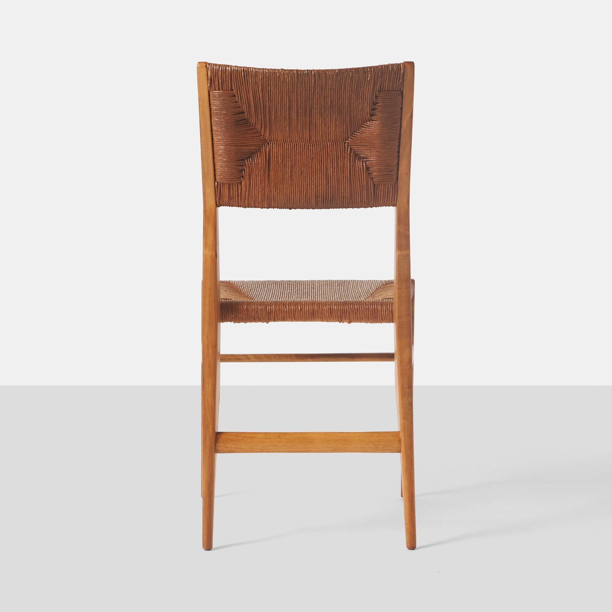 Set of Four #116 Dining Chairs by Gio Ponti In Fair Condition For Sale In San Francisco, CA