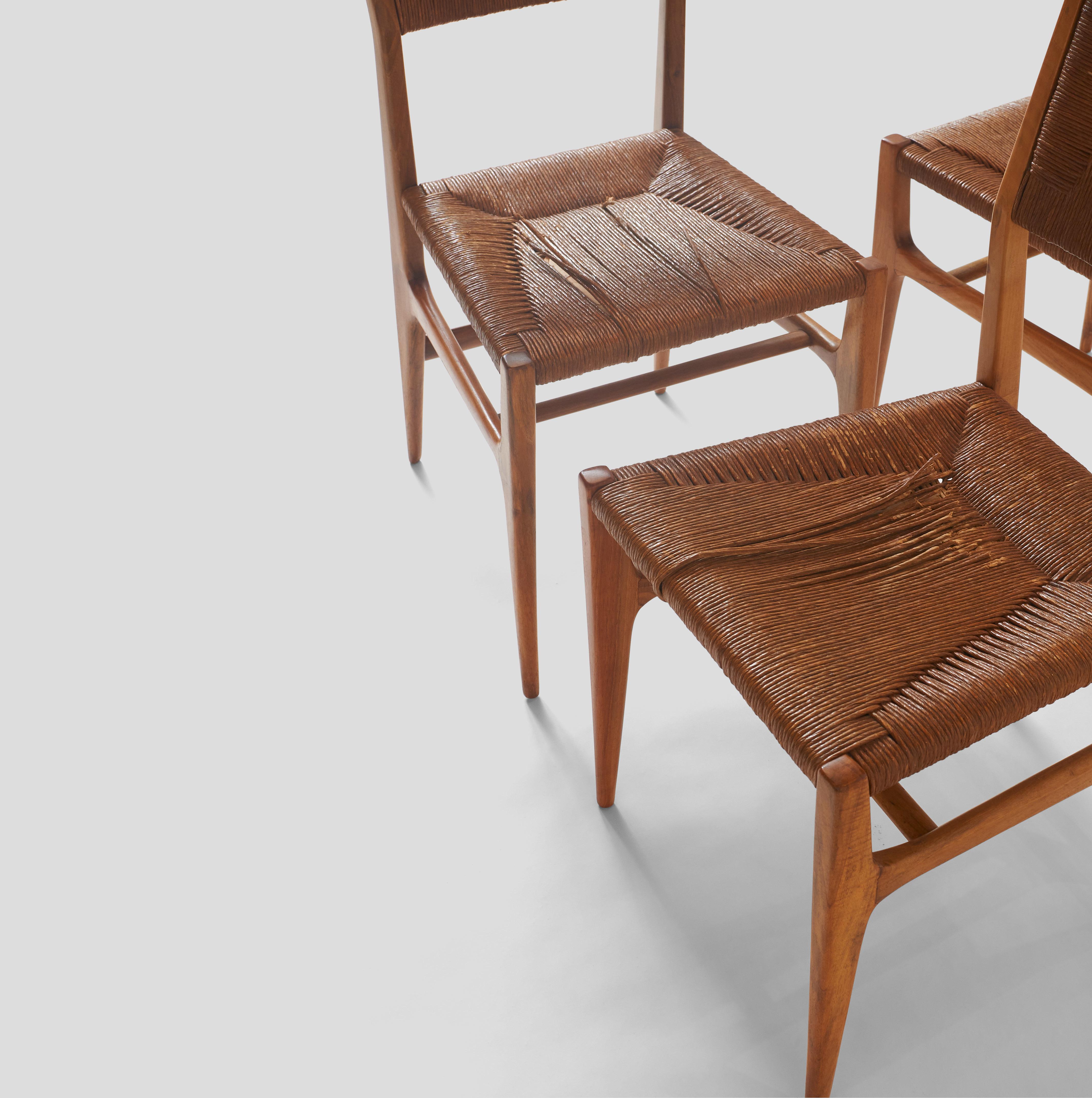 Set of Four #116 Dining Chairs by Gio Ponti For Sale 1