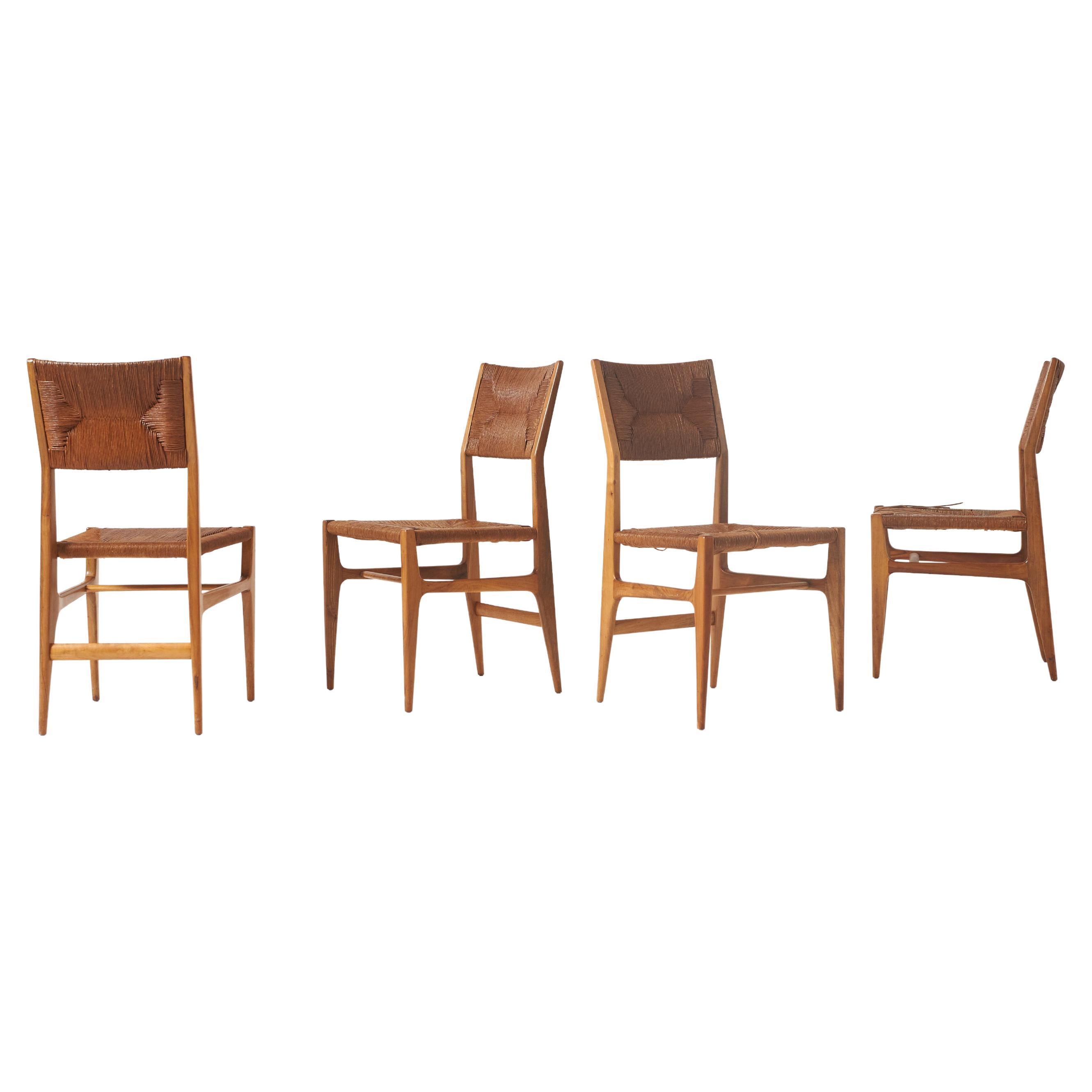 Ensemble de quatre chaises de salle à manger #116 de Gio Ponti