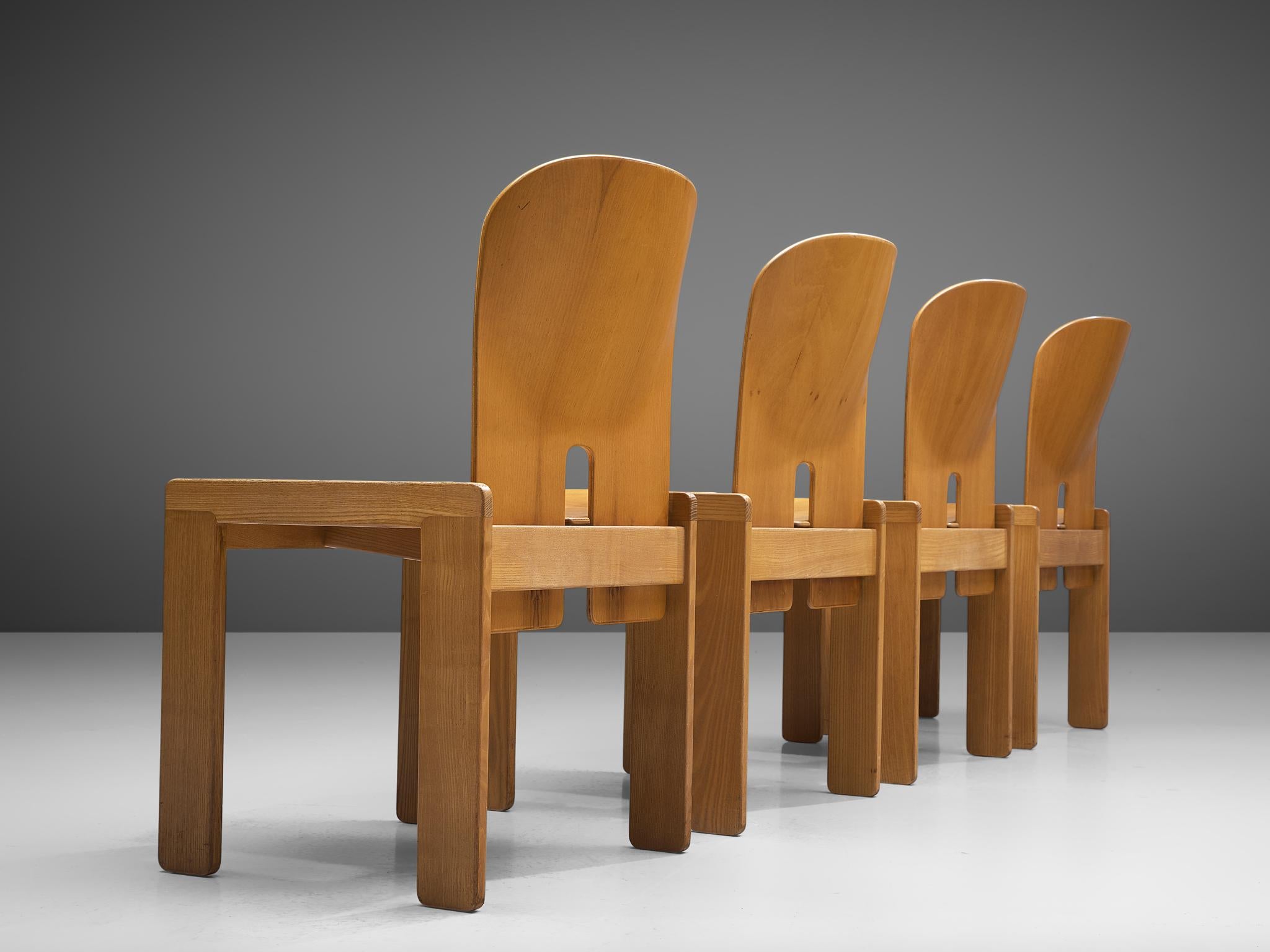 Italian Set of Four '121' Chairs by Afra & Tobia Scarpa