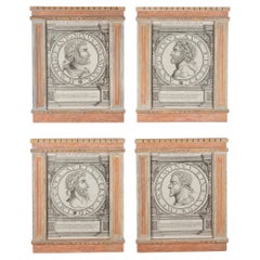 Set di quattro incisioni di imperatori romani del XVI secolo