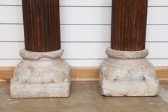 Set of Four 1820s Monumental Load Bearing Columns from an Old Mansion from Goa.