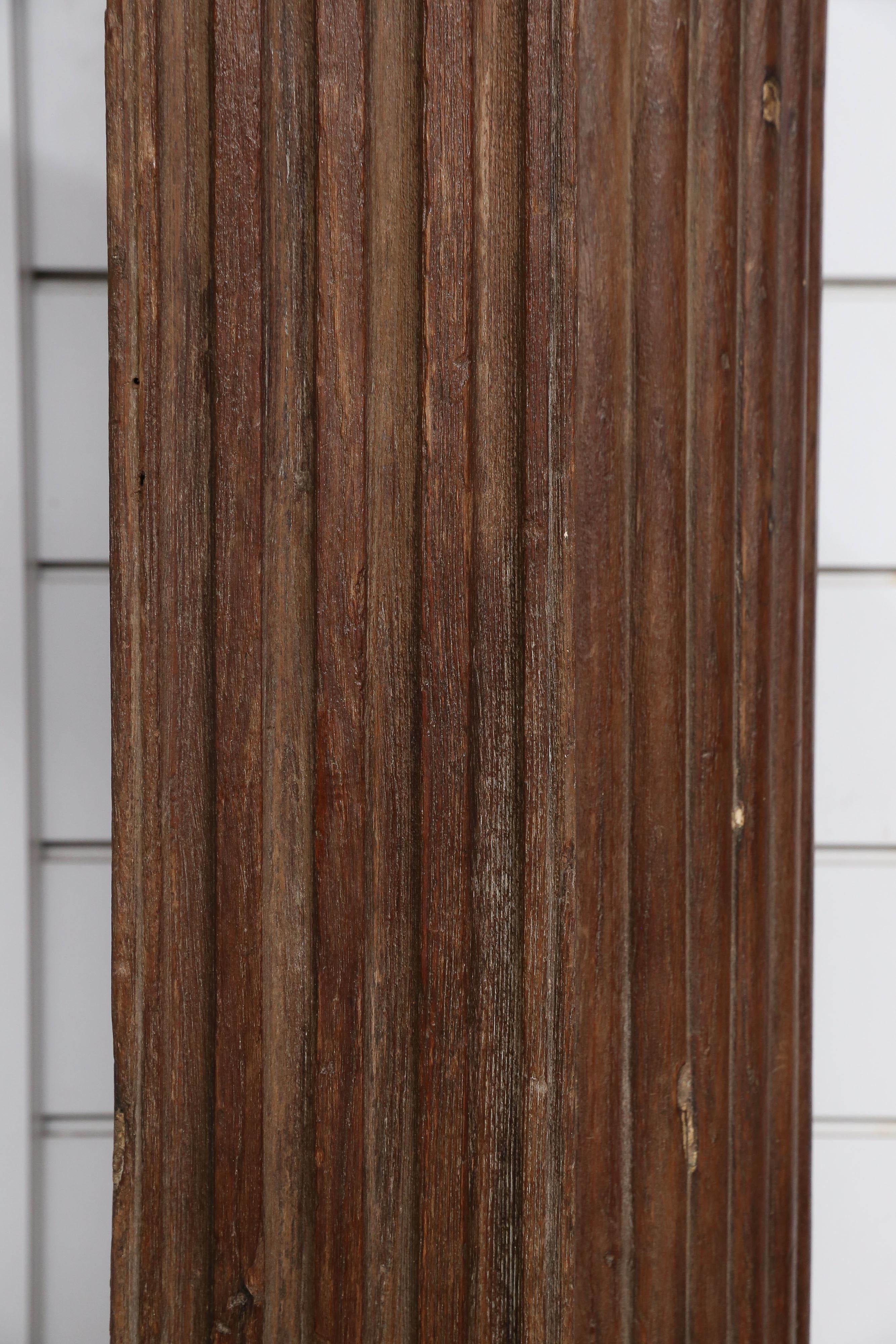 Teak Set of Four 1820s Monumental Load Bearing Columns from an Old Mansion from Goa. For Sale