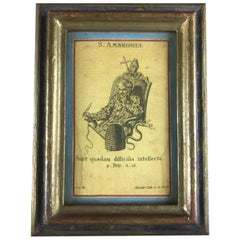 Set of Four 18th Century Frames with Saint Engravings by German Klauber