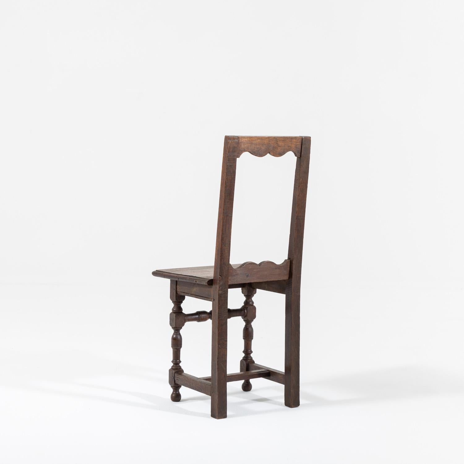 18th Century and Earlier Set of Four 18th Century French Oak ‘Nun’s’ Chairs For Sale