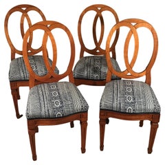 Set of Four 18th century Louis XVI Chairs, Cherry