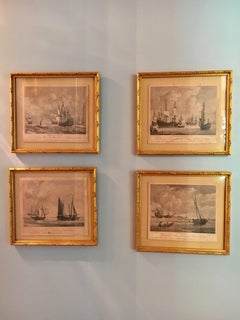 Set of Four 18th Century Marine Engravings by P.C. Canot