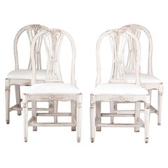 Set of Four 18th Century Swedish Wheatsheaf Dining Chairs