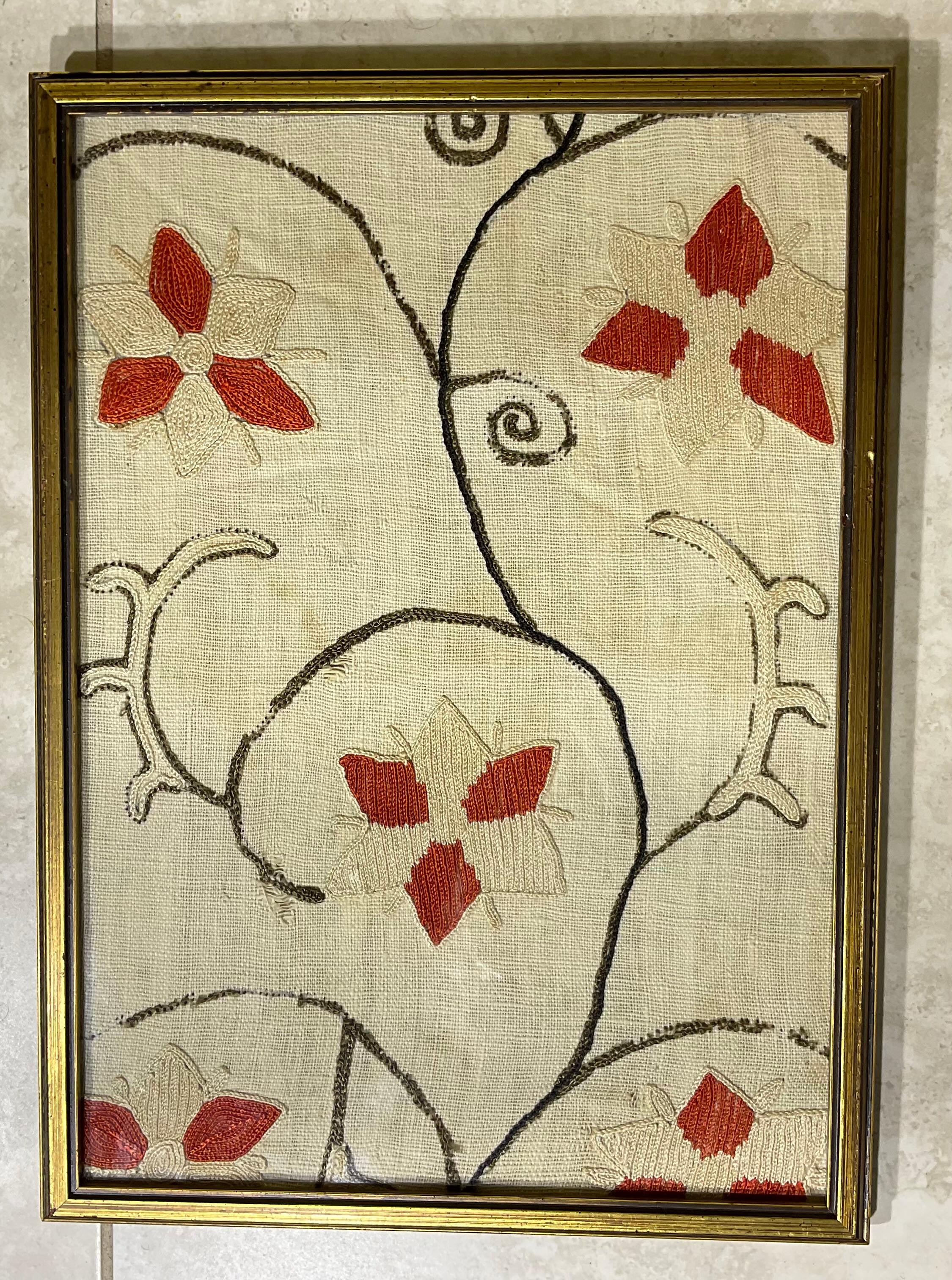 Set of Four 19 Century Suzani Textile Wall Hanging In Good Condition In Delray Beach, FL