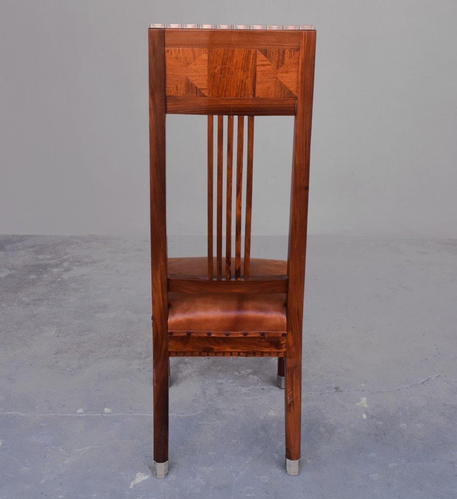 Art déco Ensemble de quatre chaises Art Déco en bois de rose des années 1930 en vente