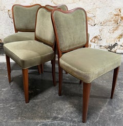 Set of Four 1940s Swedish Art Moderne Dining Chairs by SMF Bodafors - Restored