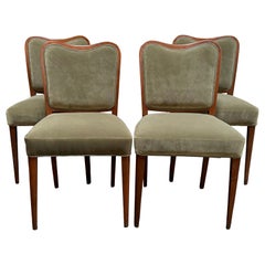 Set of Four 1940s Swedish Art Moderne Dining Chairs by SMF Bodafors - Restored