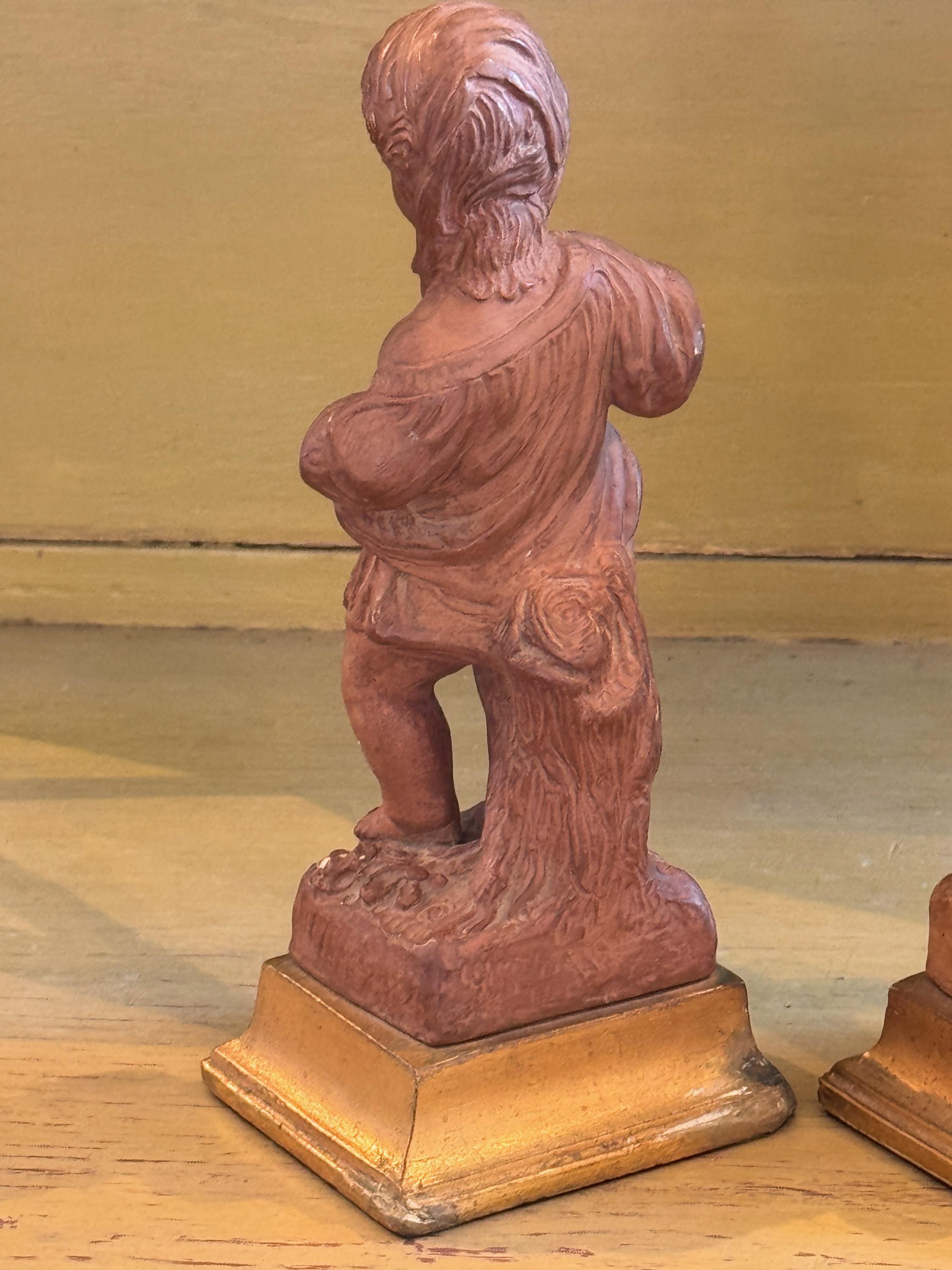 Conjunto de cuatro figuras de terracota Borghese 