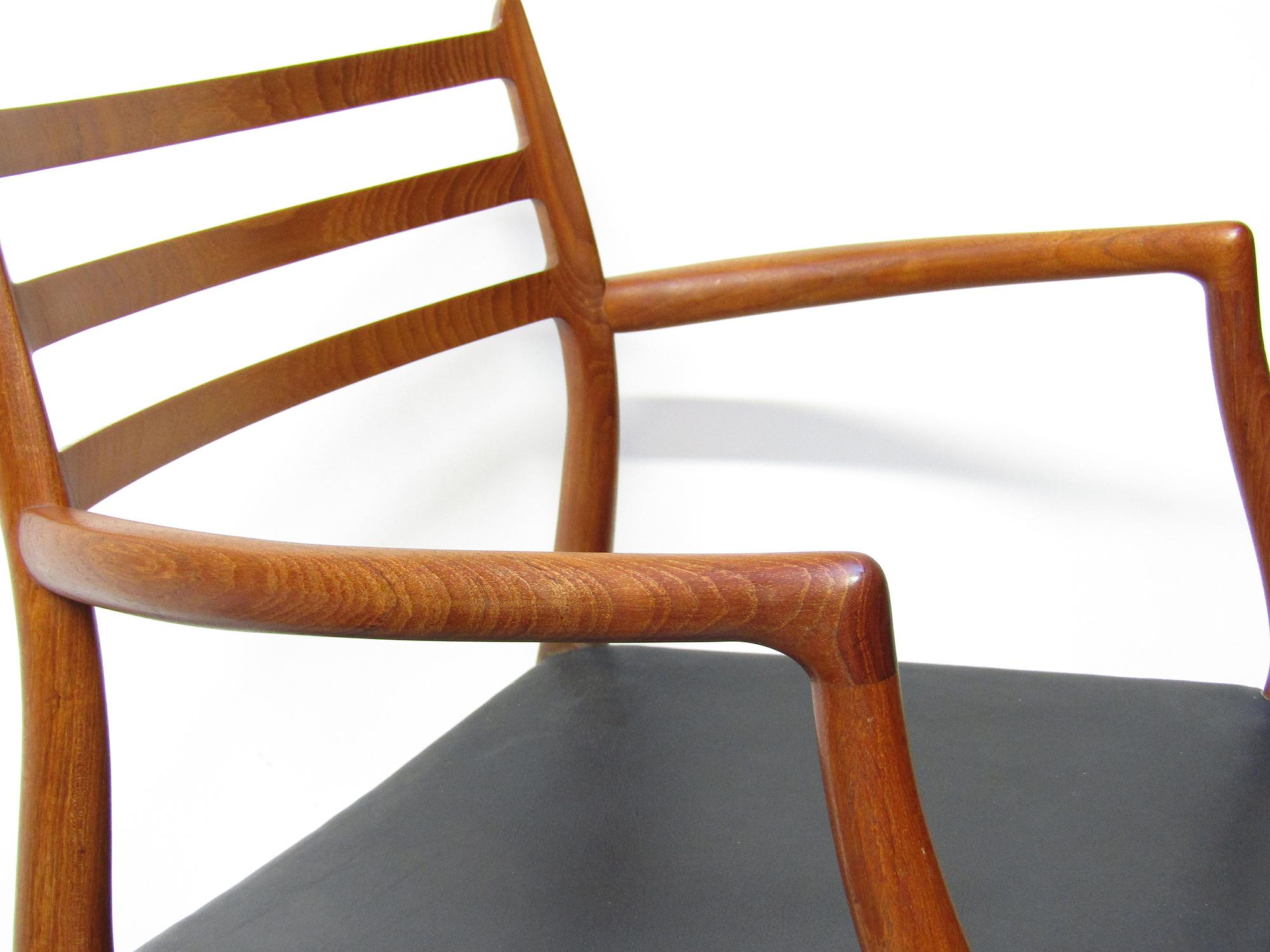 Set Of Four 1950s Danish Model 62 and Model 78 Dining Chairs by Niels Moller im Angebot 4