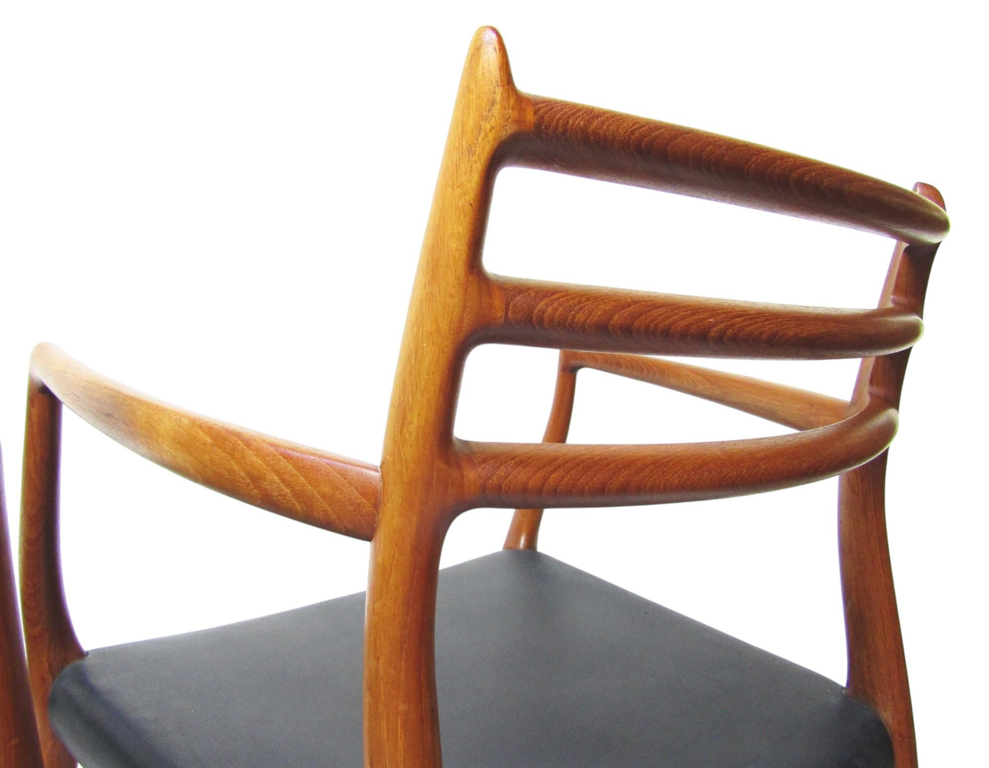 Set Of Four 1950s Danish Model 62 and Model 78 Dining Chairs by Niels Moller im Angebot 6