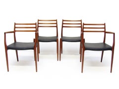 Set Of Four 1950s Danish Model 62 and Model 78 Dining Chairs by Niels Moller