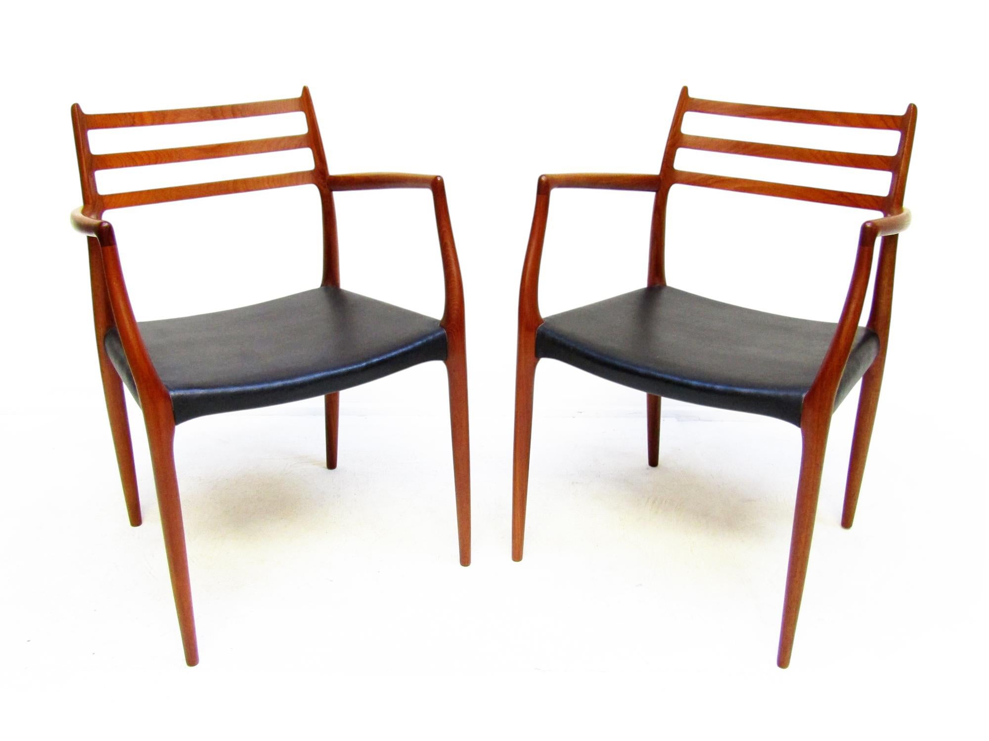 Set Of Four 1950s Danish Model 62 and Model 78 Dining Chairs by Niels Moller (Moderne der Mitte des Jahrhunderts) im Angebot
