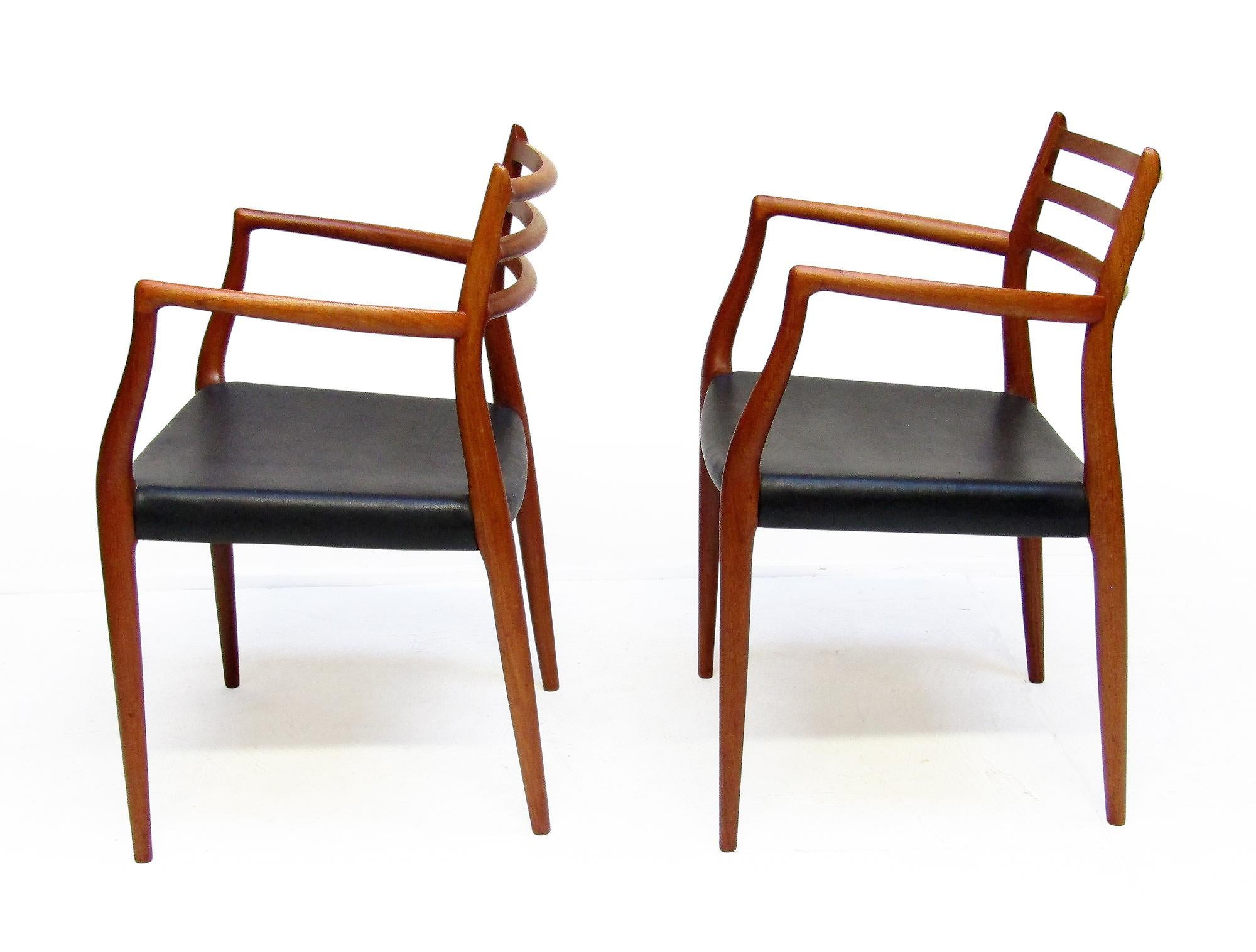 Set Of Four 1950s Danish Model 62 and Model 78 Dining Chairs by Niels Moller (20. Jahrhundert) im Angebot