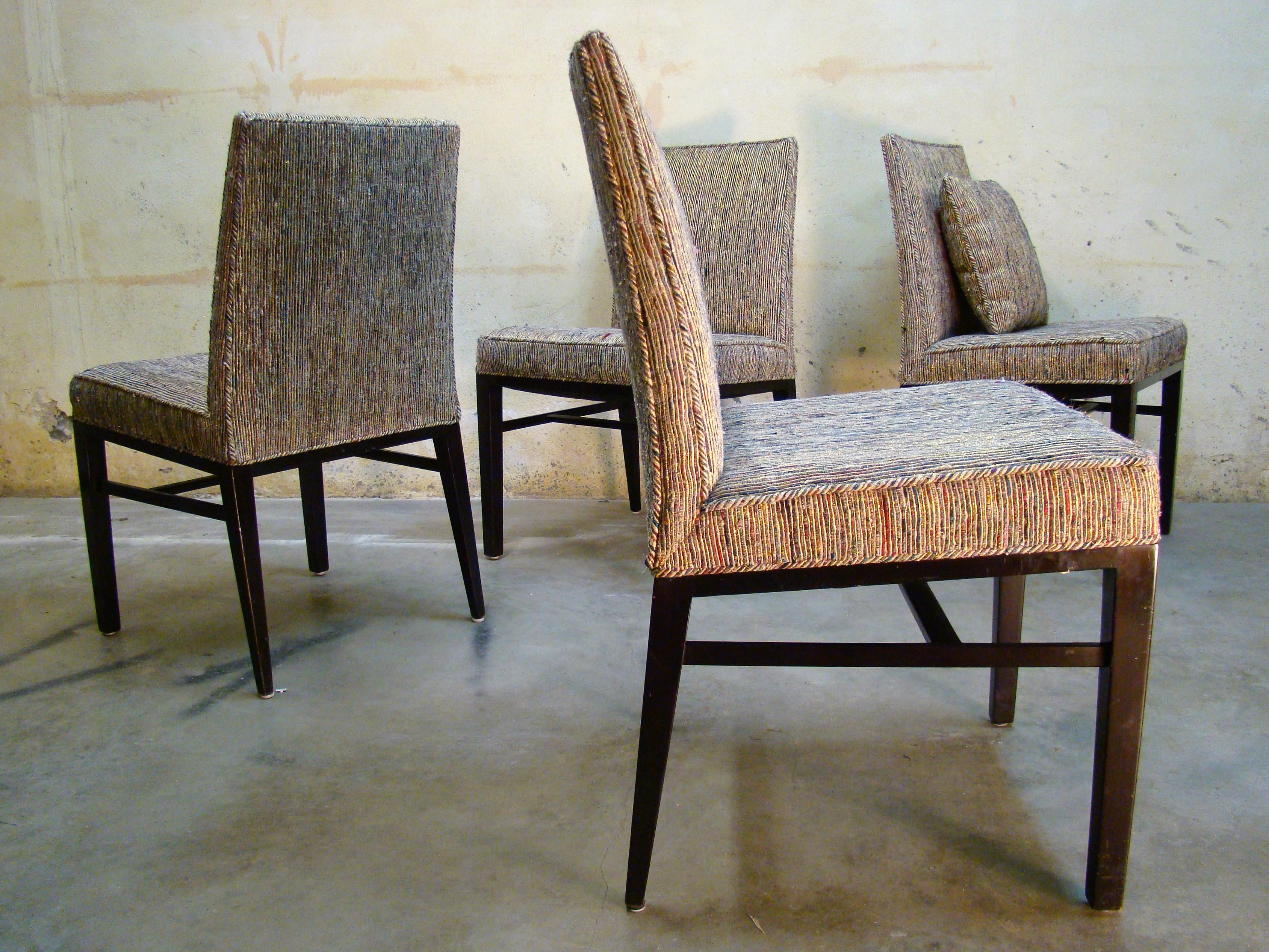 Set of Four 1950s Dunbar Parsons Style Dining Chairs by Edward Wormley, USA For Sale 8