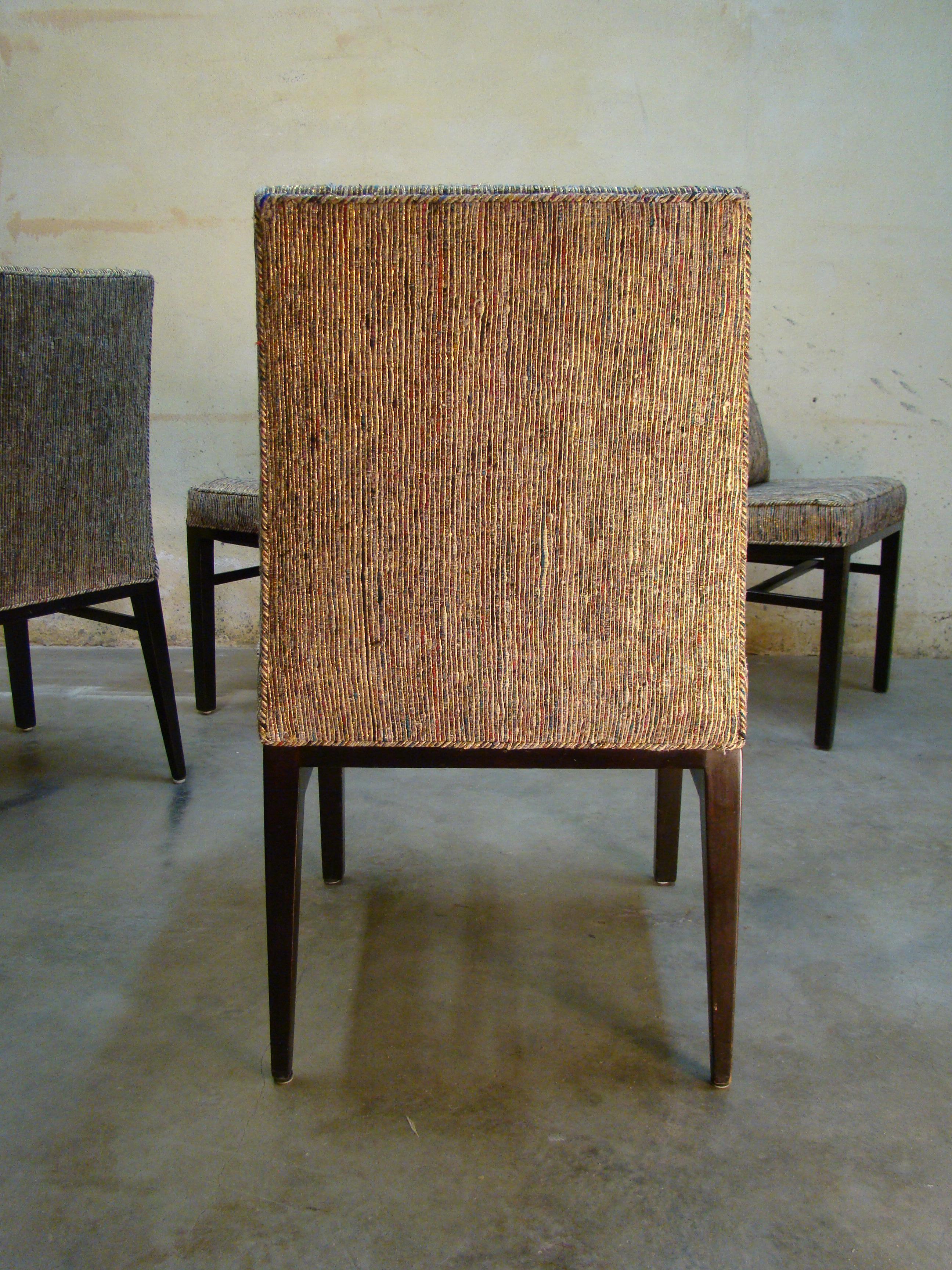 American Set of Four 1950s Dunbar Parsons Style Dining Chairs by Edward Wormley, USA For Sale