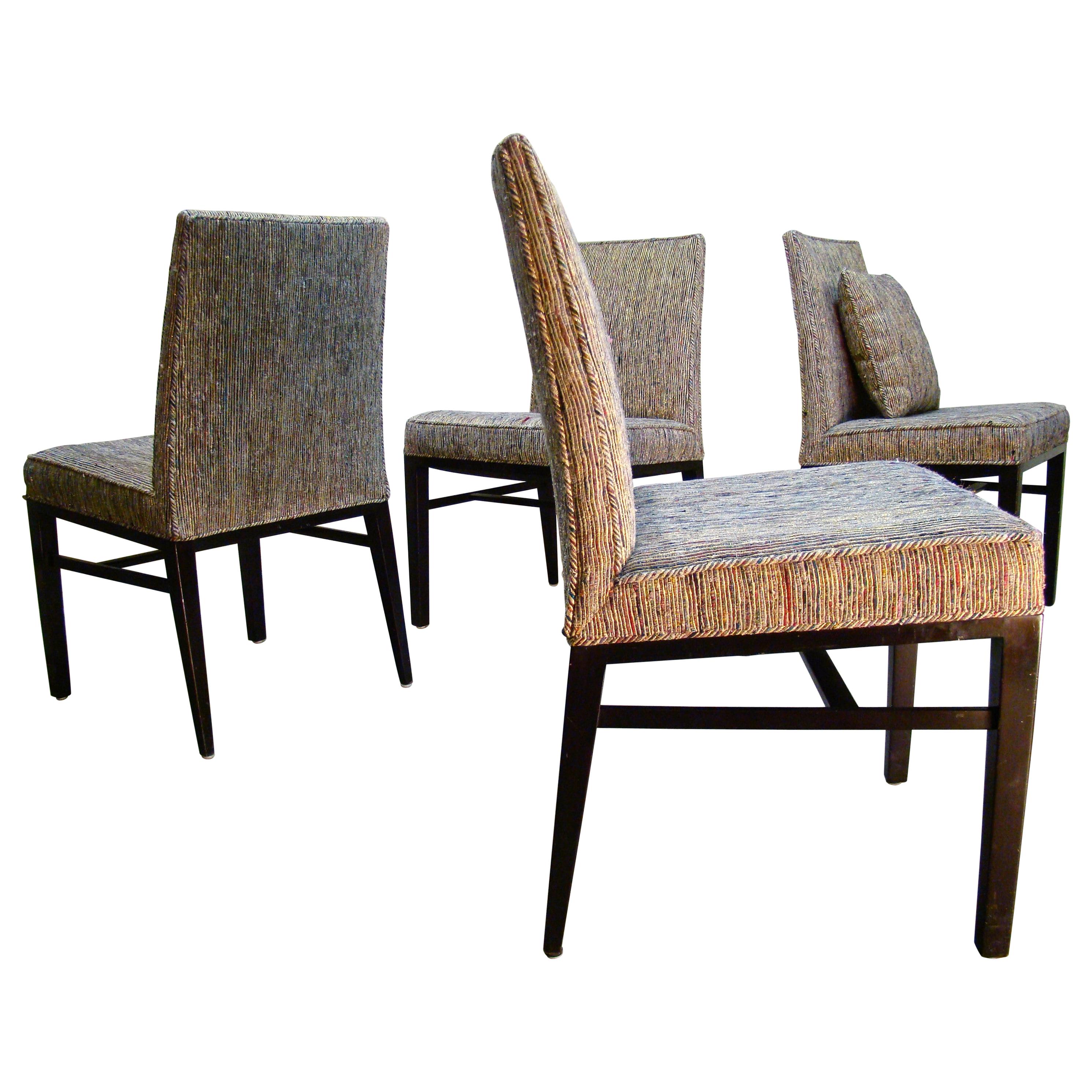 Set of Four 1950s Dunbar Parsons Style Dining Chairs by Edward Wormley, USA For Sale