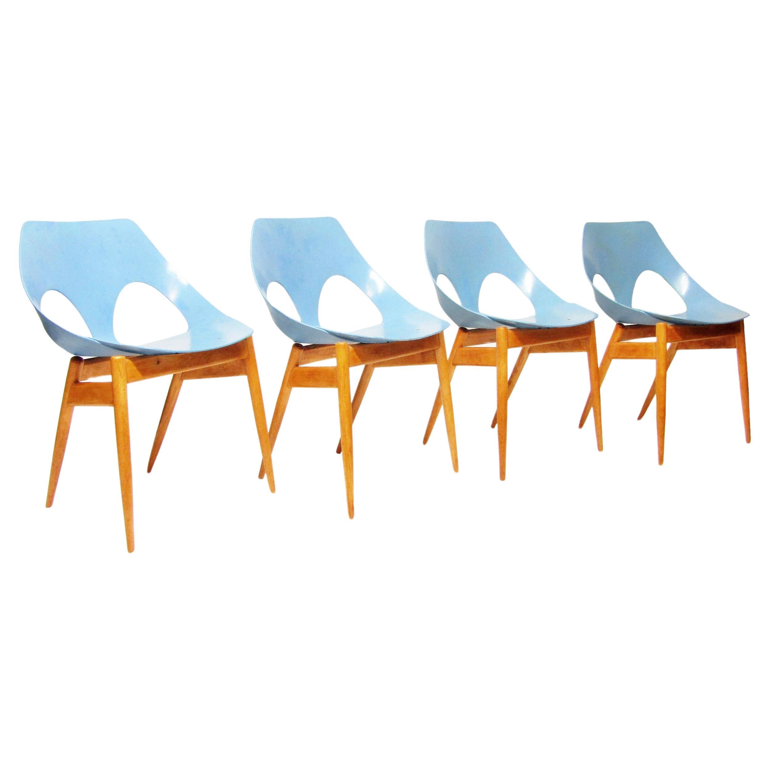 Set of Four 1950s "Jason" Festival of Britain Chairs by Carl Jacobs for Kandya For Sale