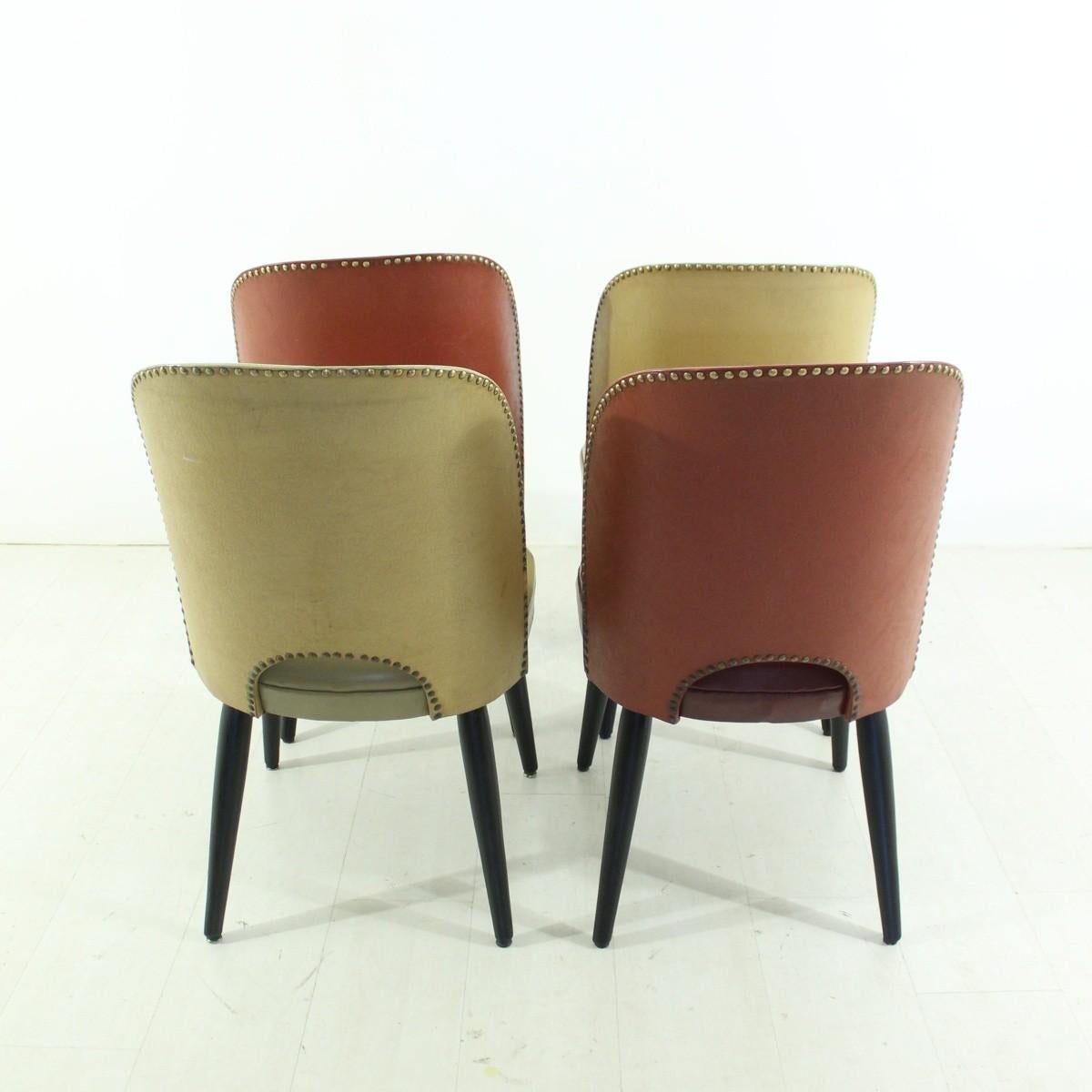 German Set of Four 1950s Rockabilly Chairs