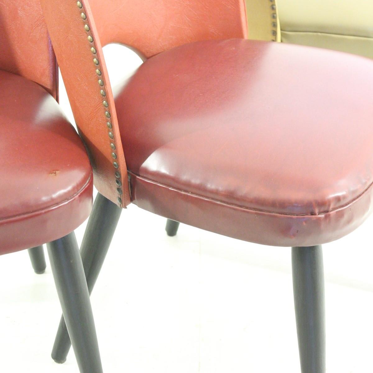Mid-20th Century Set of Four 1950s Rockabilly Chairs