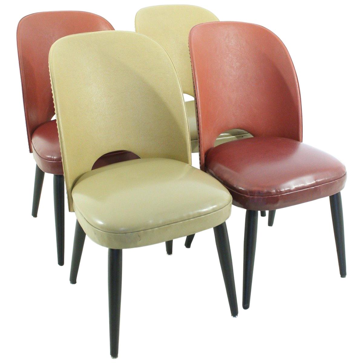 Set of Four 1950s Rockabilly Chairs