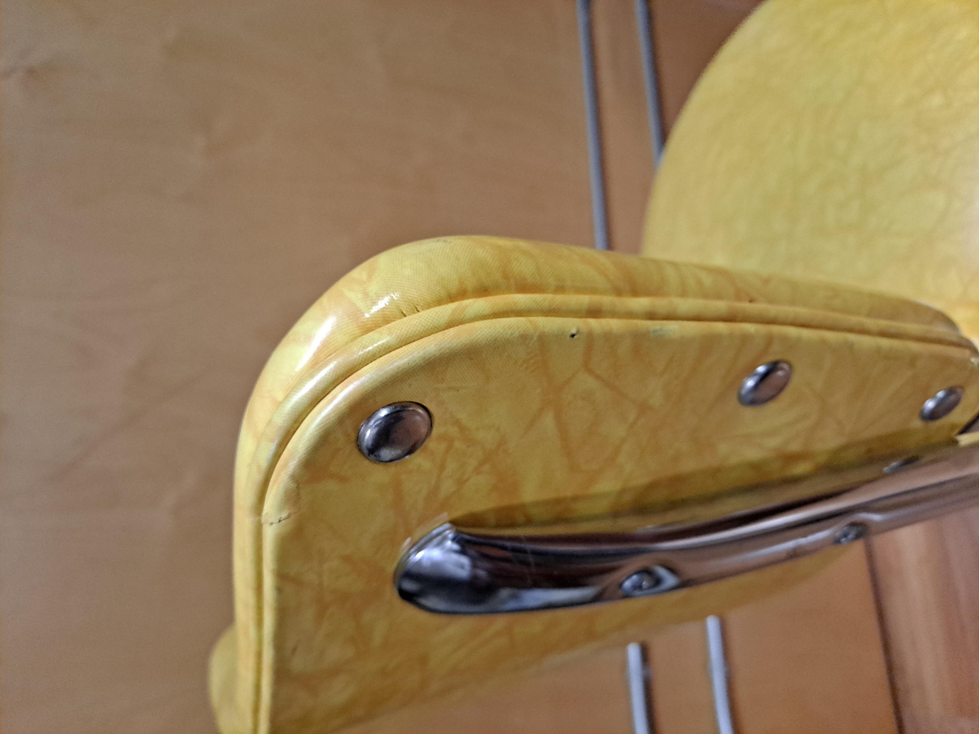 Set of Four 1950's Style American Swivel Bar Stools by Vitro Seating Corp 5