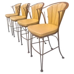 Set of Four 1950's Woodard Pinecrest Bar Stools, Classic modern design