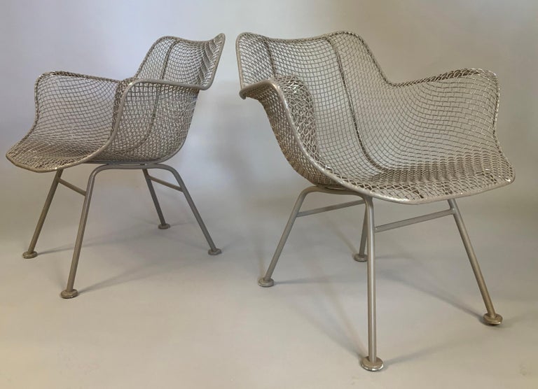 Mid-Century Modern Set of Four 1950's Woodard Sculptura Chairs