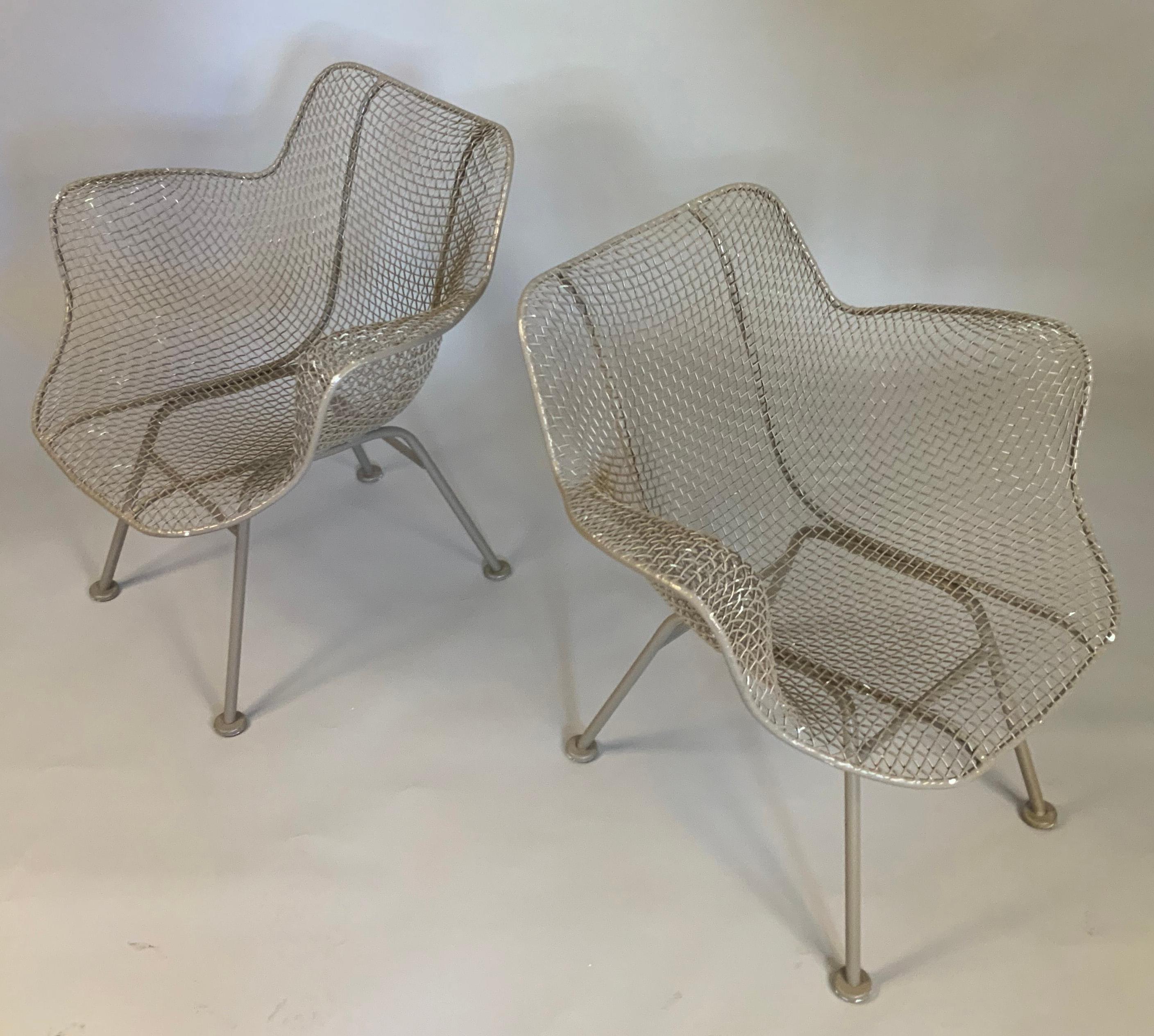 American Set of Four 1950's Woodard Sculptura Chairs